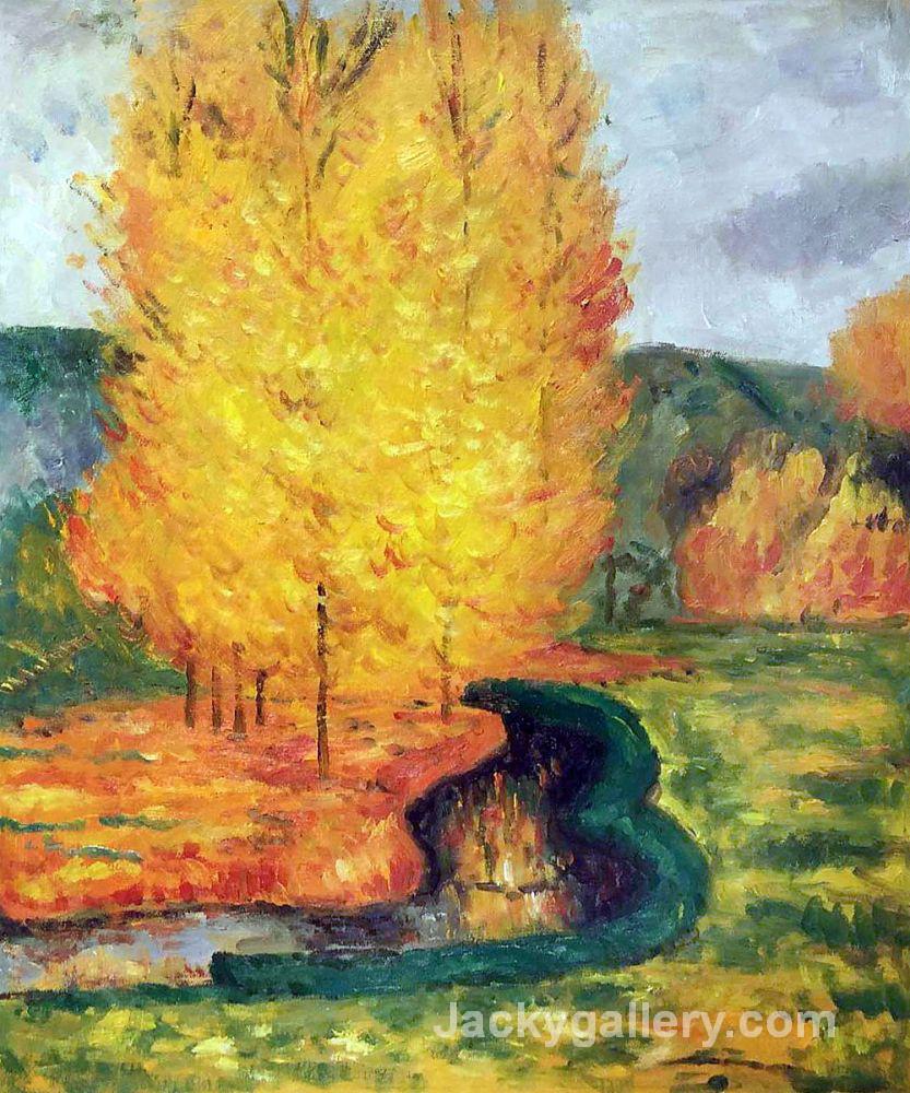 By the Stream, Autumn by Paul Gauguin paintings reproduction